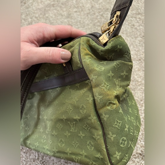 AUTHENTIC Vintage 2002 Louis Vuitton Mini Lin Josephine PM Green Monogram Bag - Picture 6 of 16